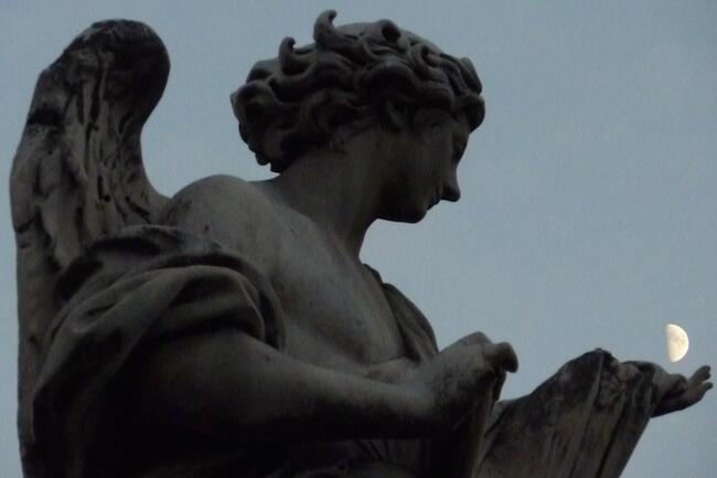 Ponte Sant'Angelo (Rome): Een engel en de maan 